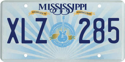 MS license plate XLZ285