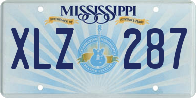 MS license plate XLZ287