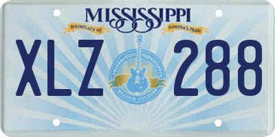 MS license plate XLZ288