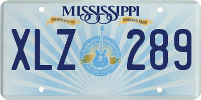 MS license plate XLZ289