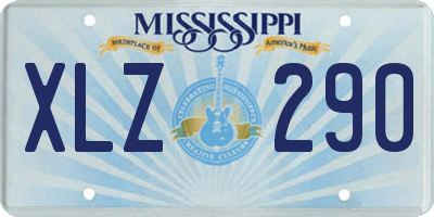 MS license plate XLZ290