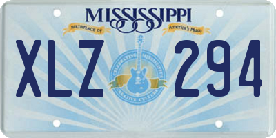MS license plate XLZ294