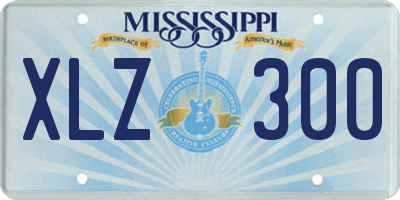 MS license plate XLZ300