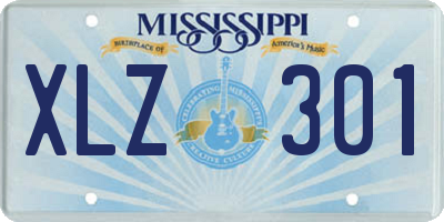 MS license plate XLZ301