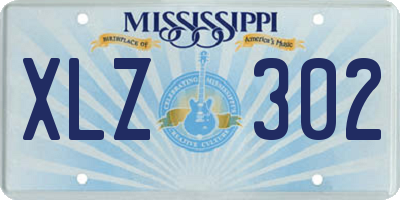 MS license plate XLZ302