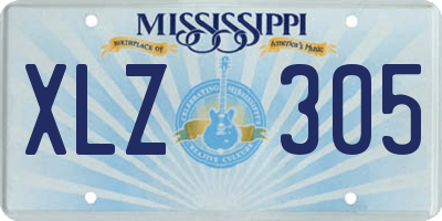 MS license plate XLZ305