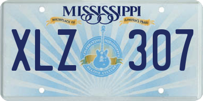 MS license plate XLZ307