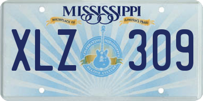 MS license plate XLZ309