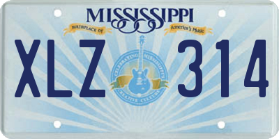 MS license plate XLZ314
