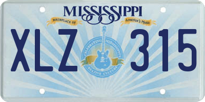 MS license plate XLZ315