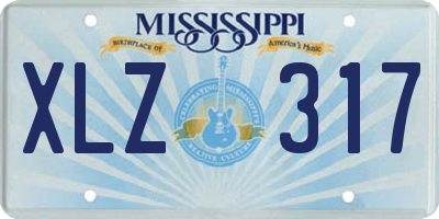 MS license plate XLZ317