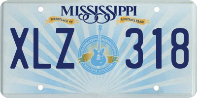 MS license plate XLZ318