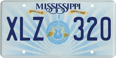 MS license plate XLZ320