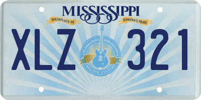 MS license plate XLZ321