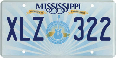MS license plate XLZ322