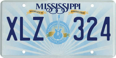 MS license plate XLZ324