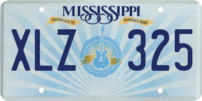 MS license plate XLZ325