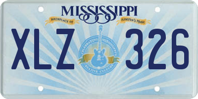 MS license plate XLZ326