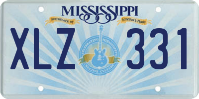 MS license plate XLZ331
