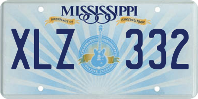 MS license plate XLZ332