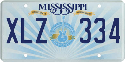 MS license plate XLZ334
