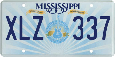 MS license plate XLZ337