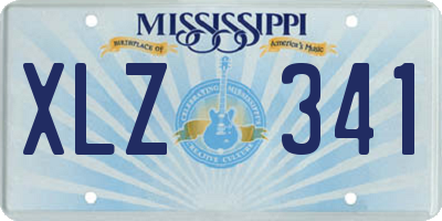 MS license plate XLZ341