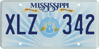 MS license plate XLZ342