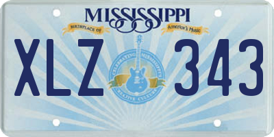 MS license plate XLZ343