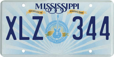 MS license plate XLZ344