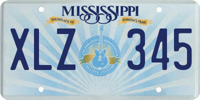 MS license plate XLZ345