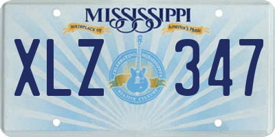 MS license plate XLZ347