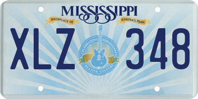 MS license plate XLZ348