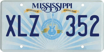 MS license plate XLZ352