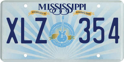 MS license plate XLZ354