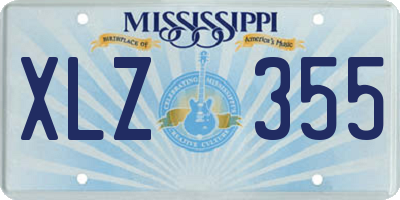 MS license plate XLZ355