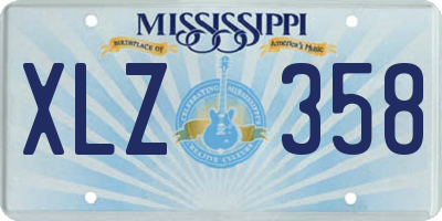 MS license plate XLZ358