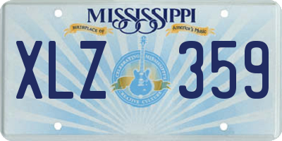 MS license plate XLZ359