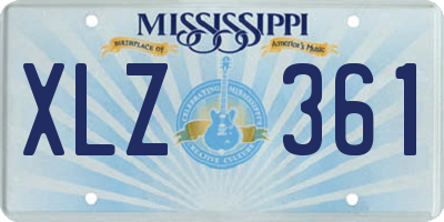 MS license plate XLZ361