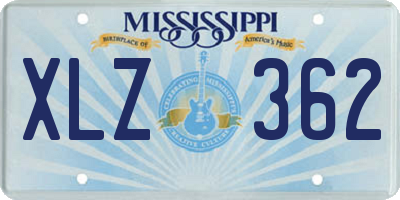 MS license plate XLZ362
