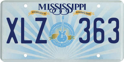 MS license plate XLZ363