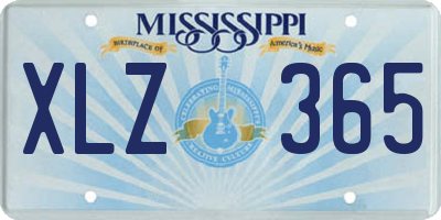 MS license plate XLZ365