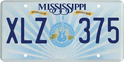 MS license plate XLZ375
