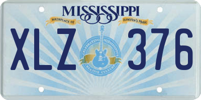 MS license plate XLZ376