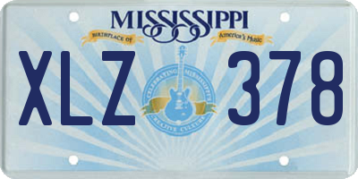 MS license plate XLZ378