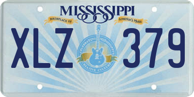 MS license plate XLZ379