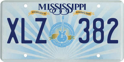 MS license plate XLZ382