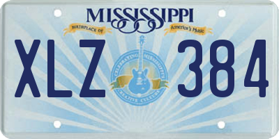 MS license plate XLZ384