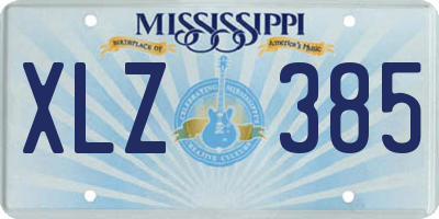 MS license plate XLZ385