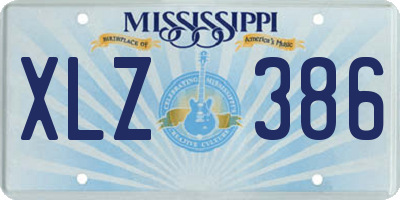 MS license plate XLZ386